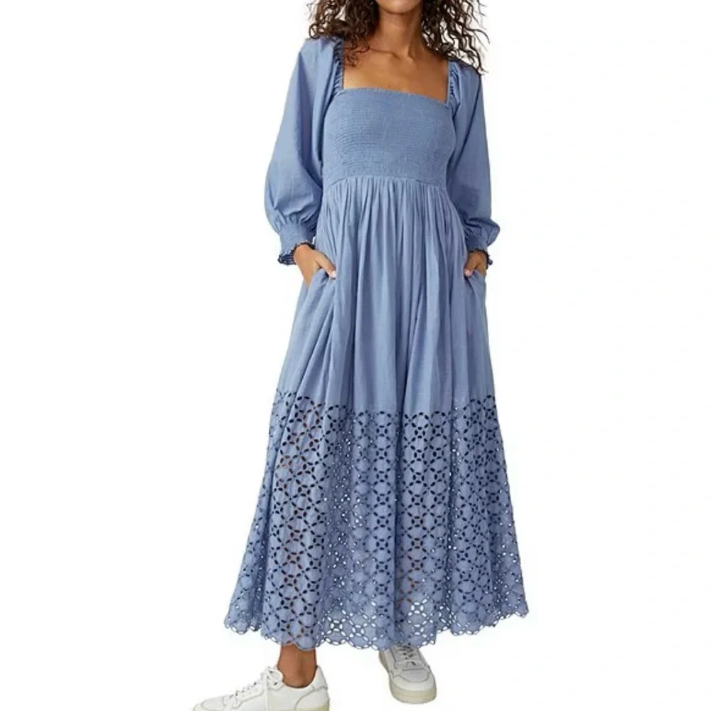 Free People Blue Midi Dress - Picture 4 of 5